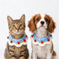 Pet Crochet Collar with Pom-Pom Decorative Neck Accessory for Dogs and Cats