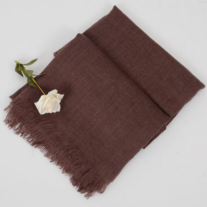 Anna-Kaci Lightweight Solid Cotton Linen Scarf Large Long Gauze Beach Wrap Shawl 78 Inches
