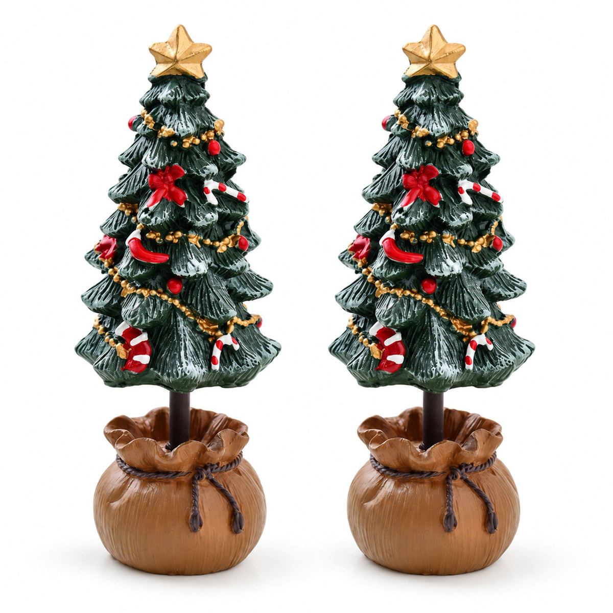 Mini Resin Christmas Tree Tabletop Holiday Decoration