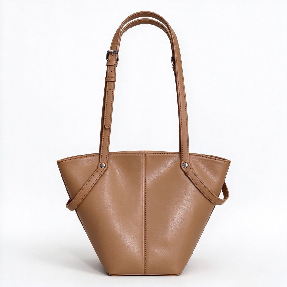 Structured Tote Shoulder Bag with Adjustable Straps and Interior Pockets