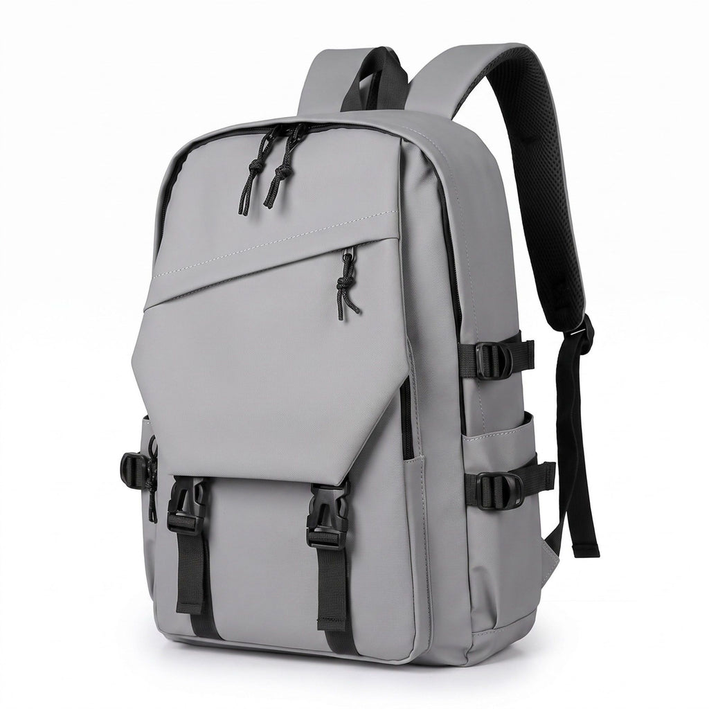 Multi-Pocket Utility Backpack with Buckle Straps, Side Pockets and Padded Shoulder Straps