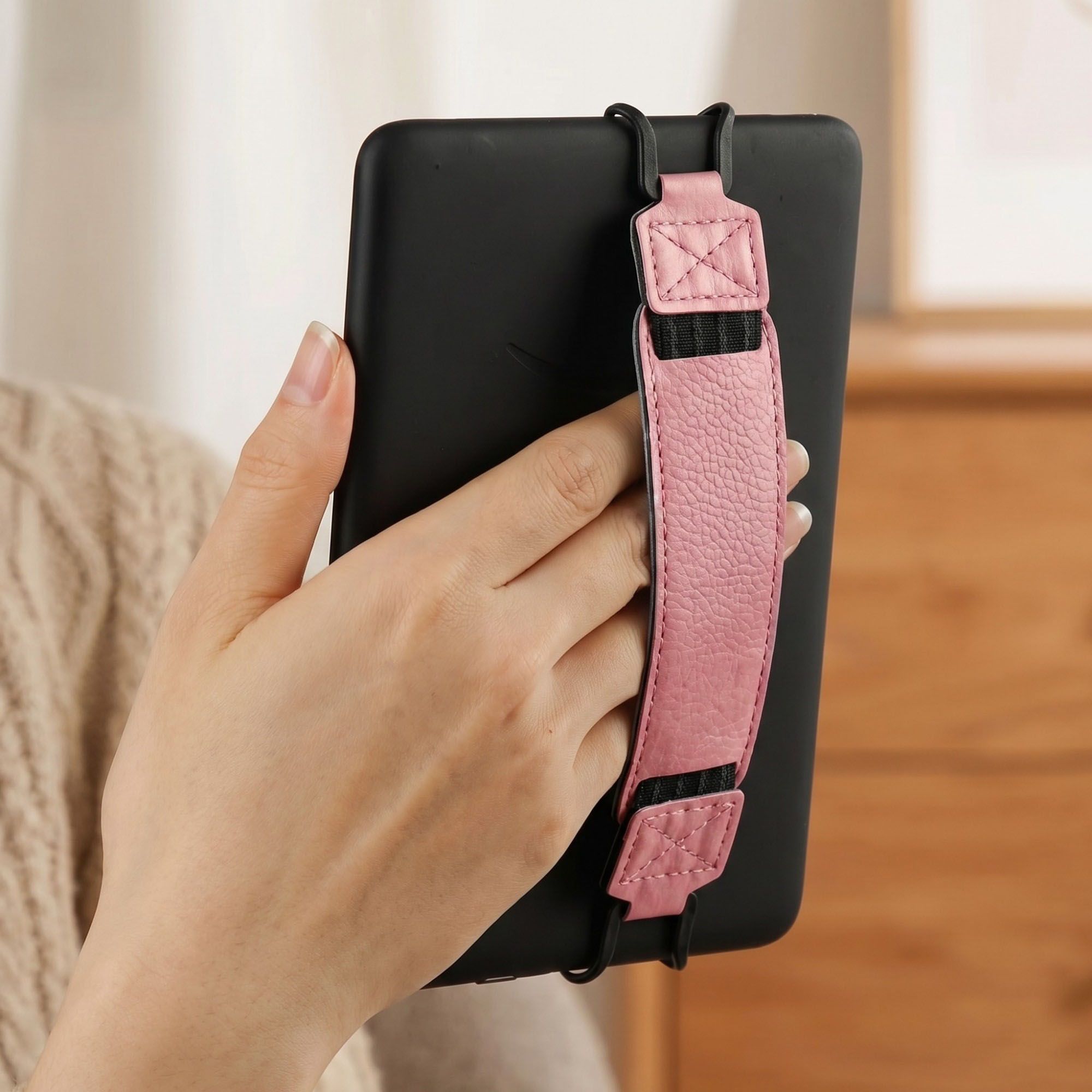 2 Pieces Universal Tablet Hand Strap Holder Adjustable Grip for iPad Kindle Secure Back Hand Strap