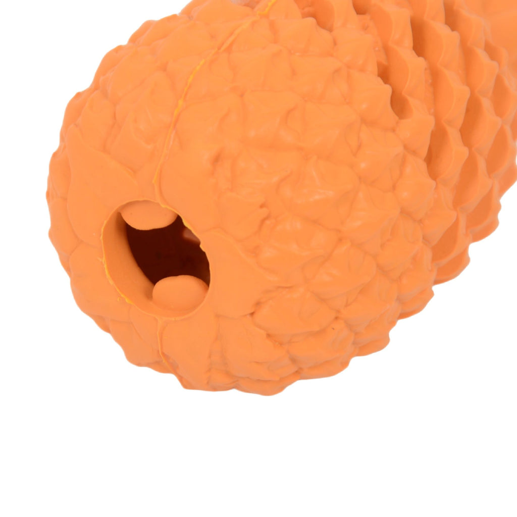 Alilang Indestructible Dog Toys for Aggressive Chewers Durable Dog Chew Toys Dental Clean Interactive Orange Pineapple