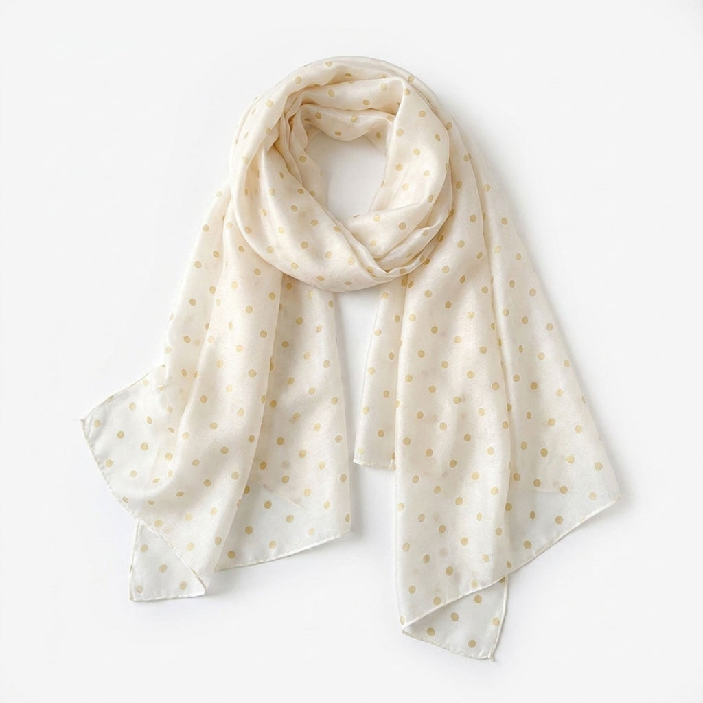 Lightweight Polka Dot Scarf Wrap Shawl for Everyday Outfits 71*27.5 Inches