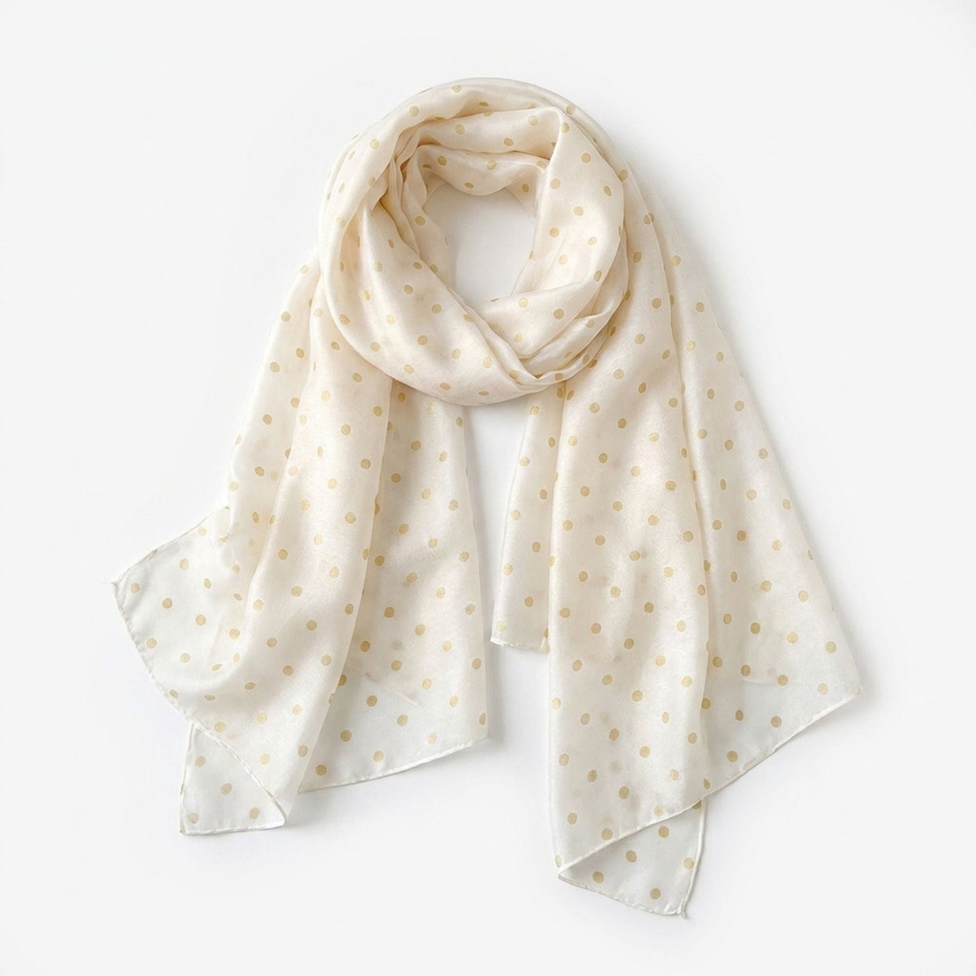Lightweight Polka Dot Scarf Wrap Shawl for Everyday Outfits 71*27.5 Inches
