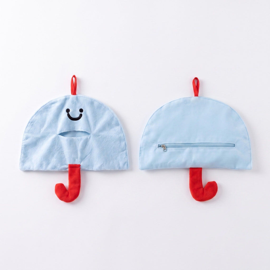 Hanging Tissue Holder with Zipper Pocket and Smiley Face