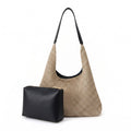 Woven Straw Hobo Shoulder Bag with Smooth Strap Lightweight Crochet Knit Slouchy Tote Bag