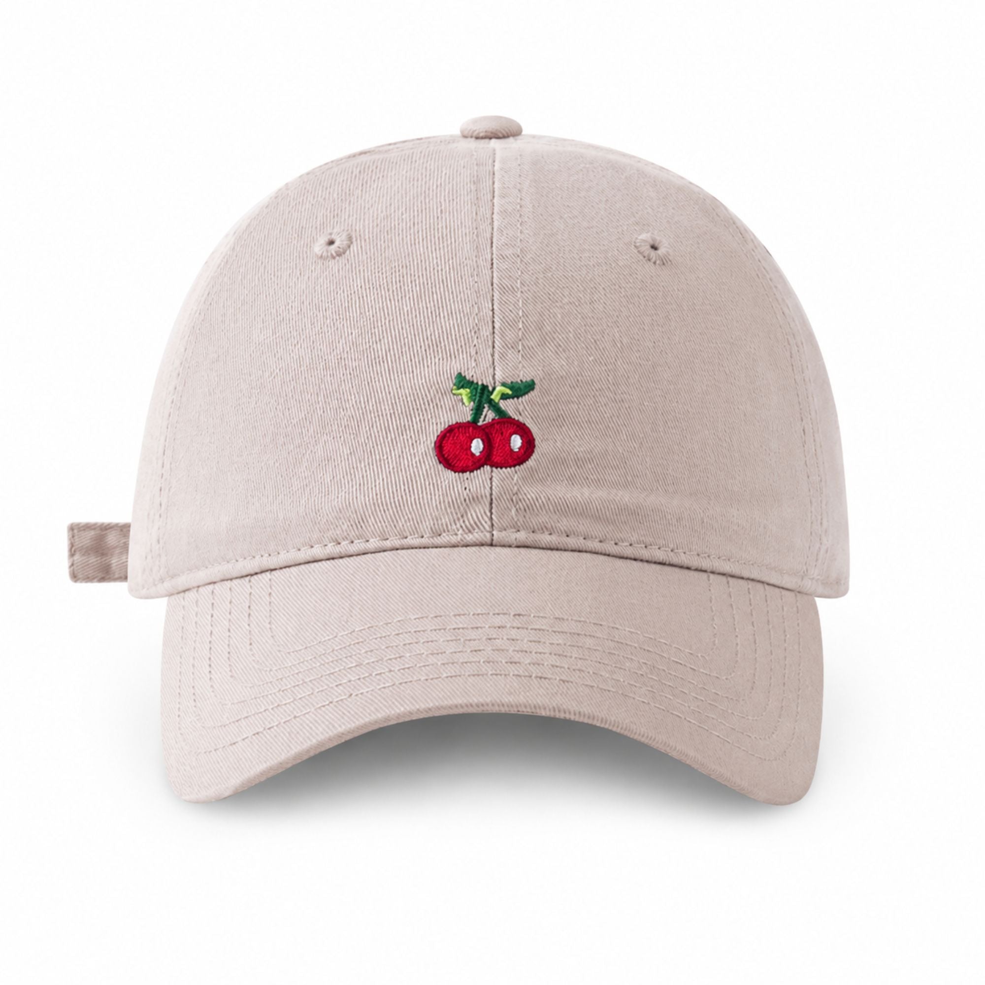 Gorra de béisbol bordada de cereza ajustable tipo Dad Hat