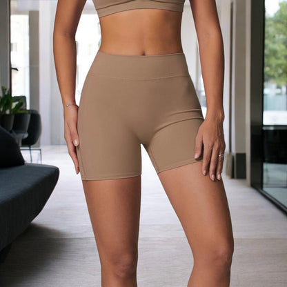 High Waist Compression Workout Shorts for Running and Yoga