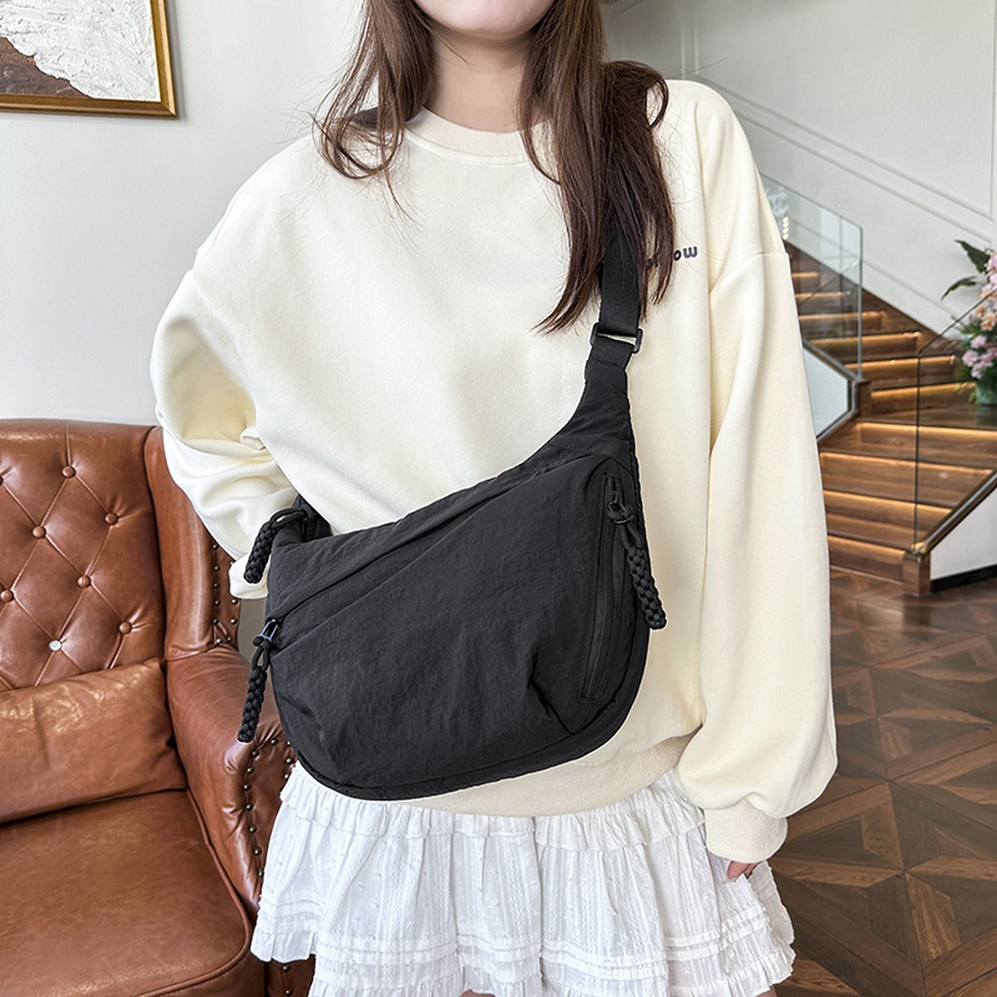 Anna-Kaci Women's Casual Canvas Hobo Shoulder Bag