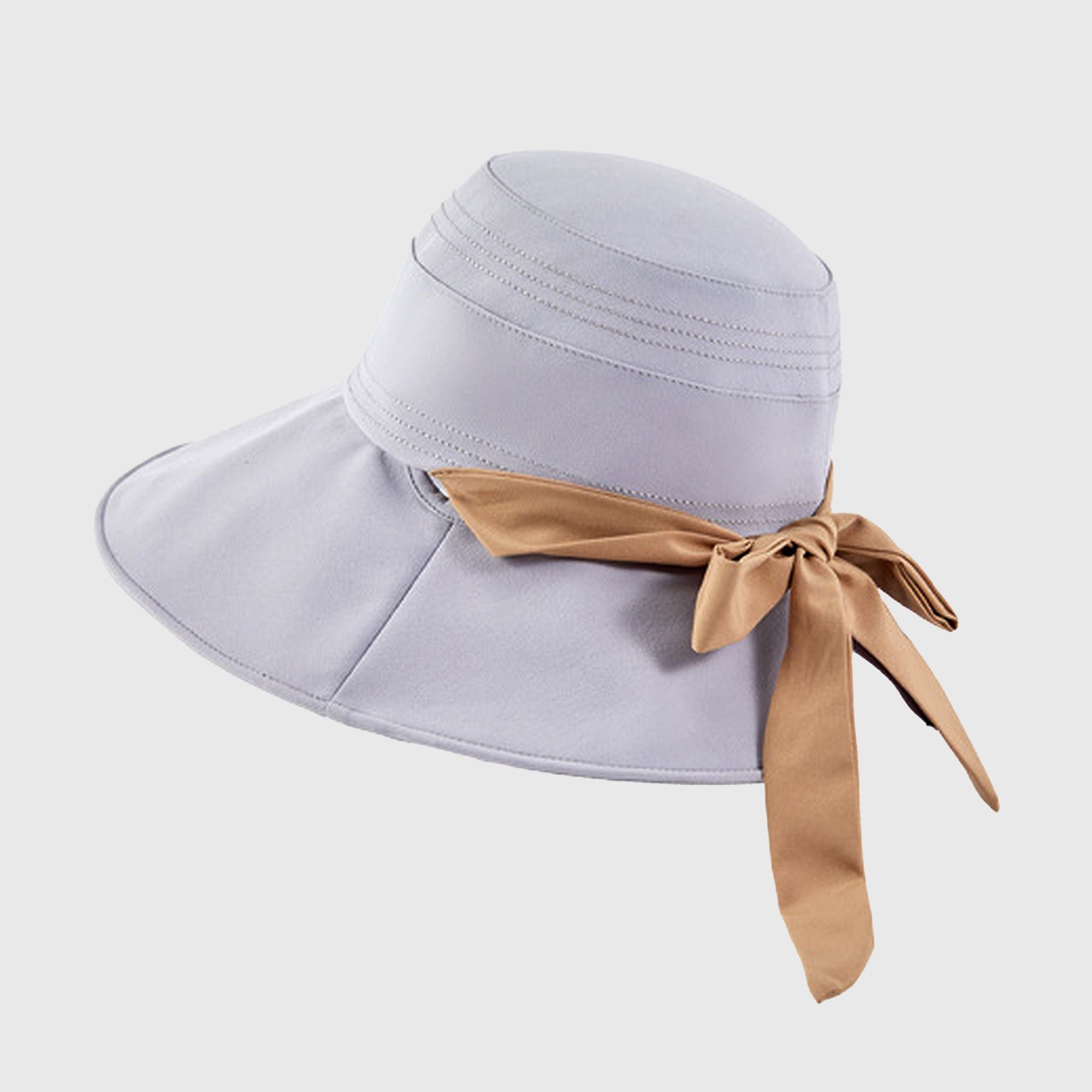 Anna-Kaci Foldable Wide - Brim Sun Hat with Bow Accent