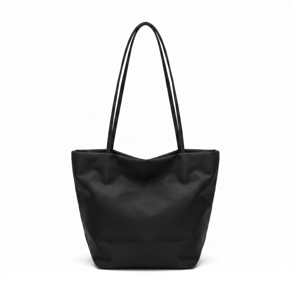 Oversized Lightweight Tote Bag with Long Shoulder Straps and Soft Slouchy Shape 12x9x6in