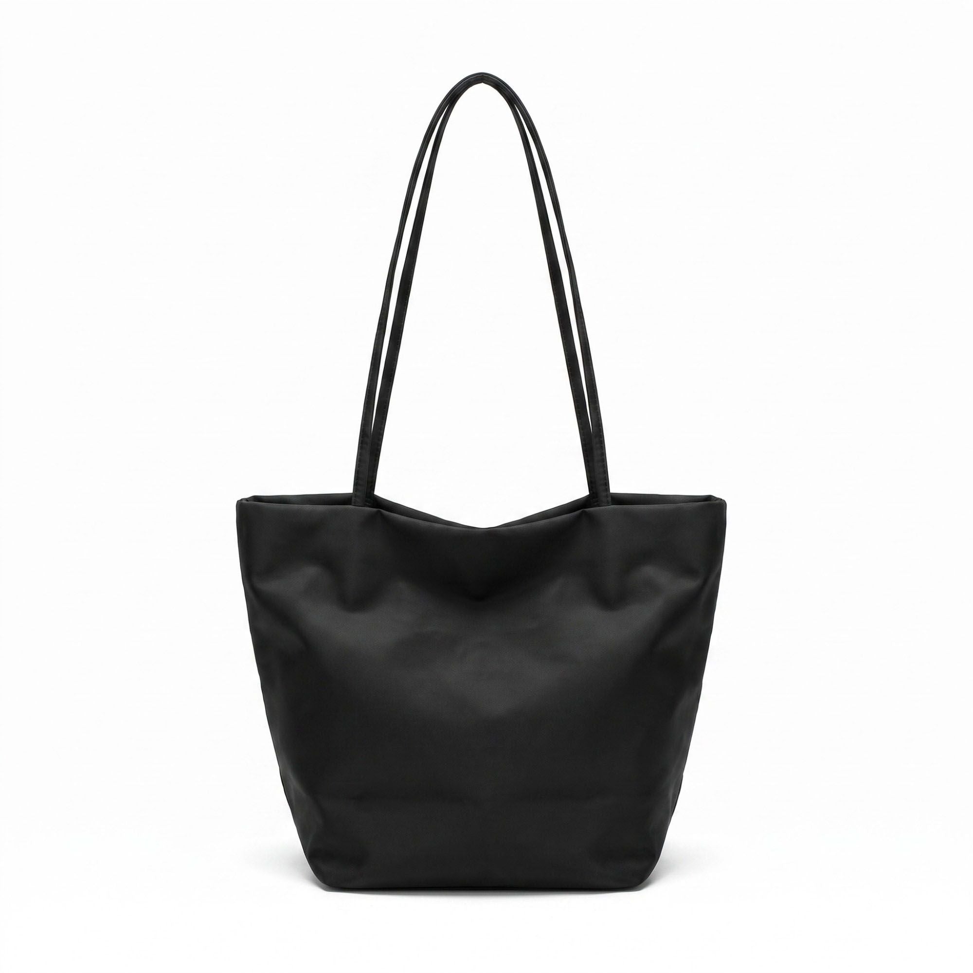 Oversized Lightweight Tote Bag with Long Shoulder Straps and Soft Slouchy Shape 12x9x6in