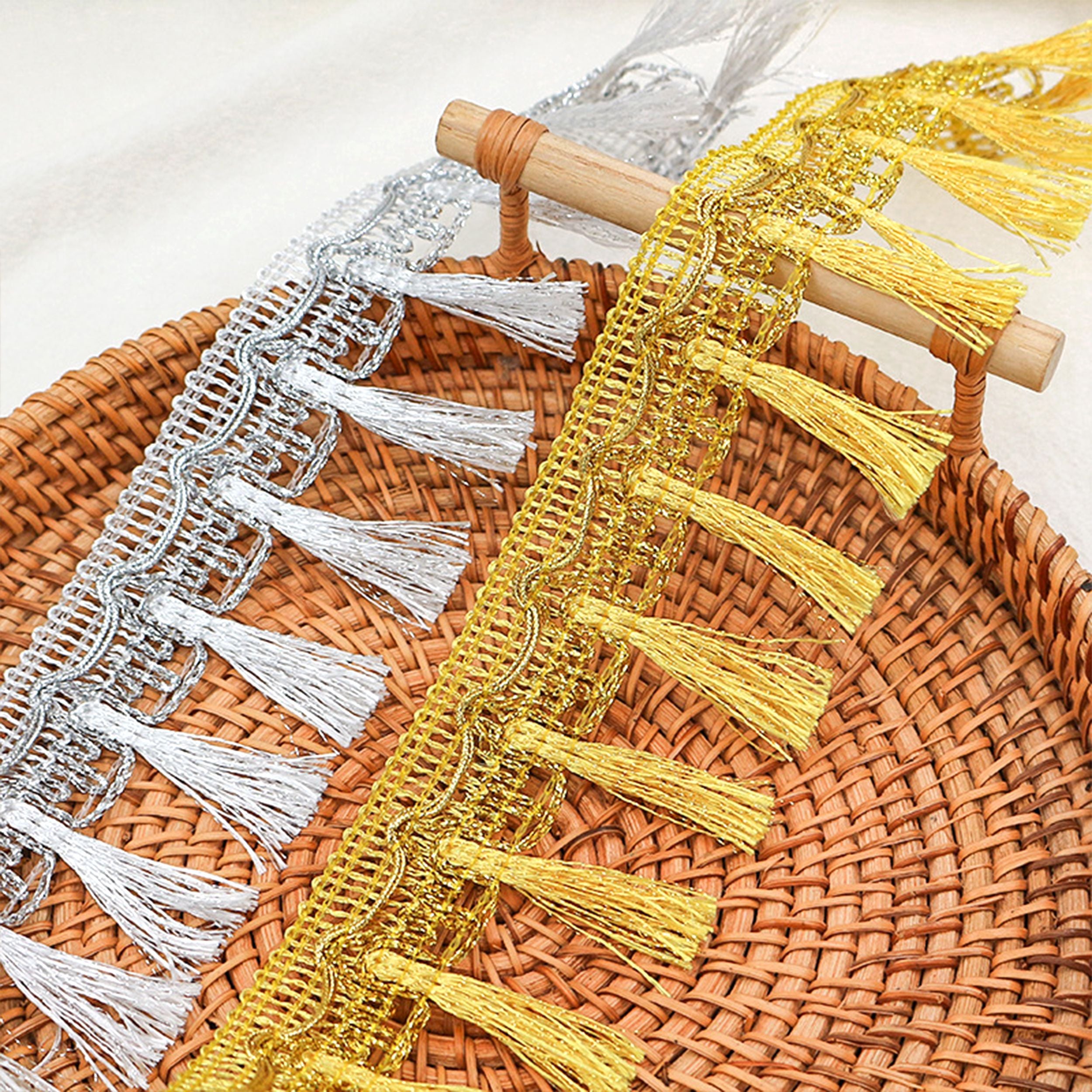 Fringe Tassel Lace Trim, 11 Yards 2.4 inch Wide, Sewing Trim for Curtain Embellishment Lamp Shade Tablecloth Stage Decor DIY Craft