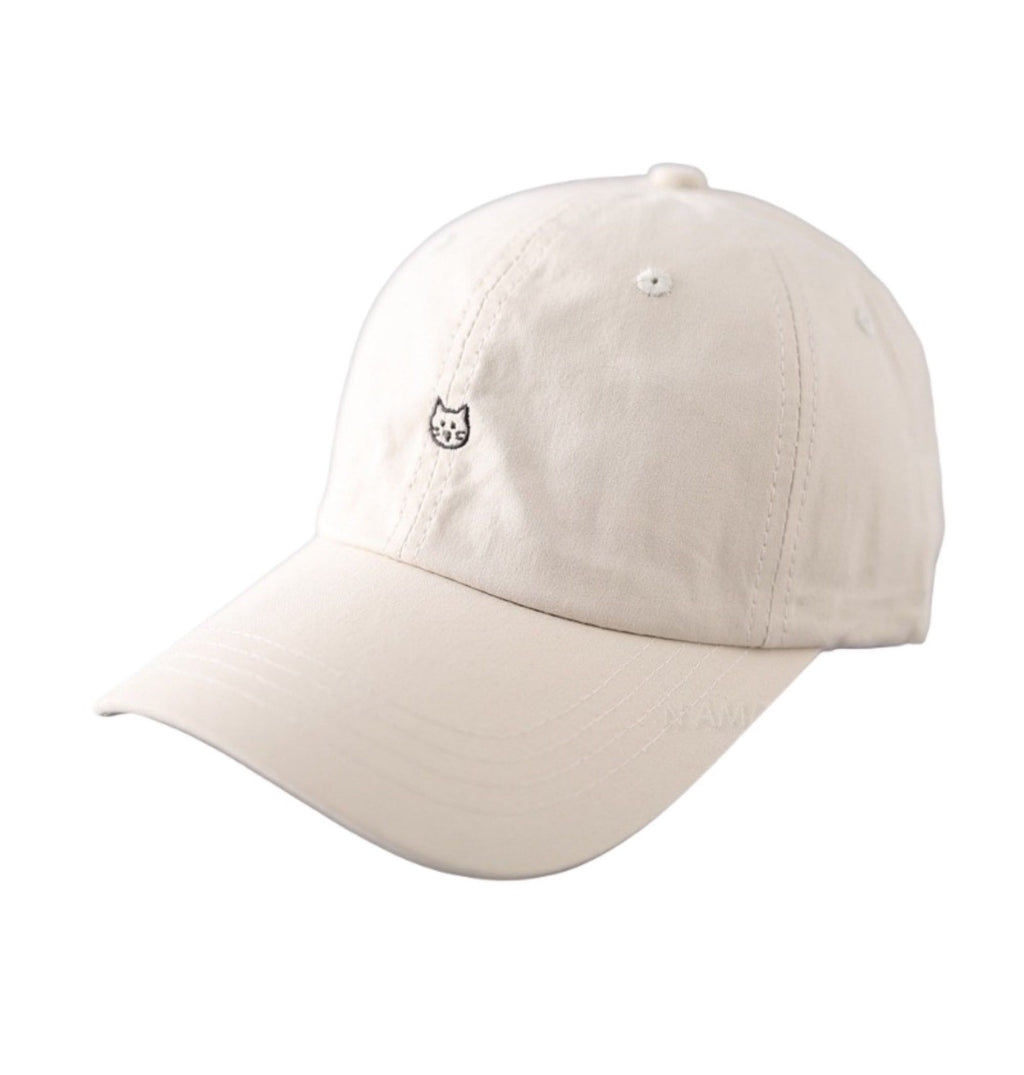 Anna-Kaci Women's Embroidered Cat Face Baseball Cap with Curved Brim and Adjustable Strap