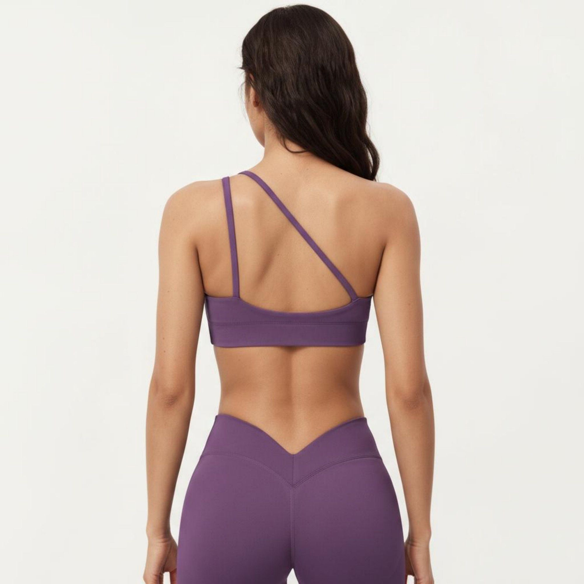 Anna-Kaci Active Women's One Shoulder Sports Bra with Asymmetric Strap and Smooth Stretch Fit