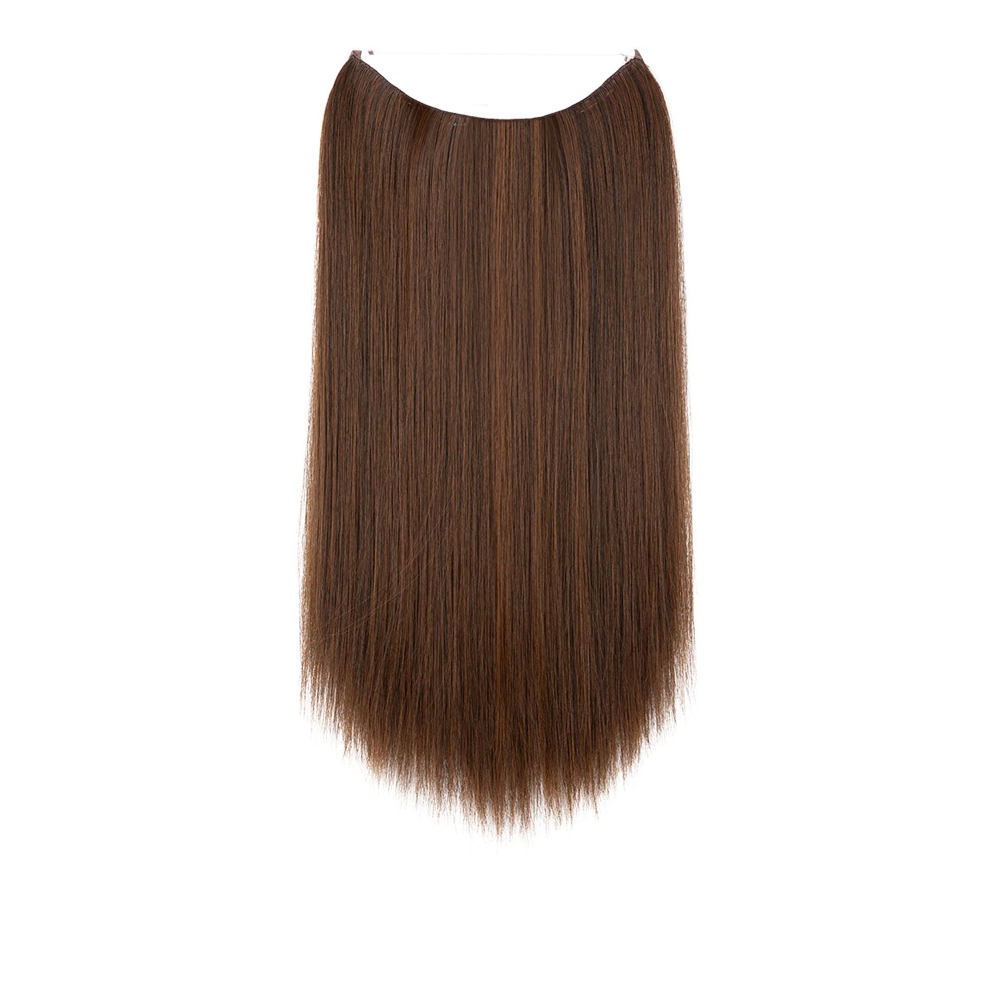 Longe Straight Natural Hair Extensions One Piece Invisible Wire Hair Extensions with Clip ins 22Inch for Women