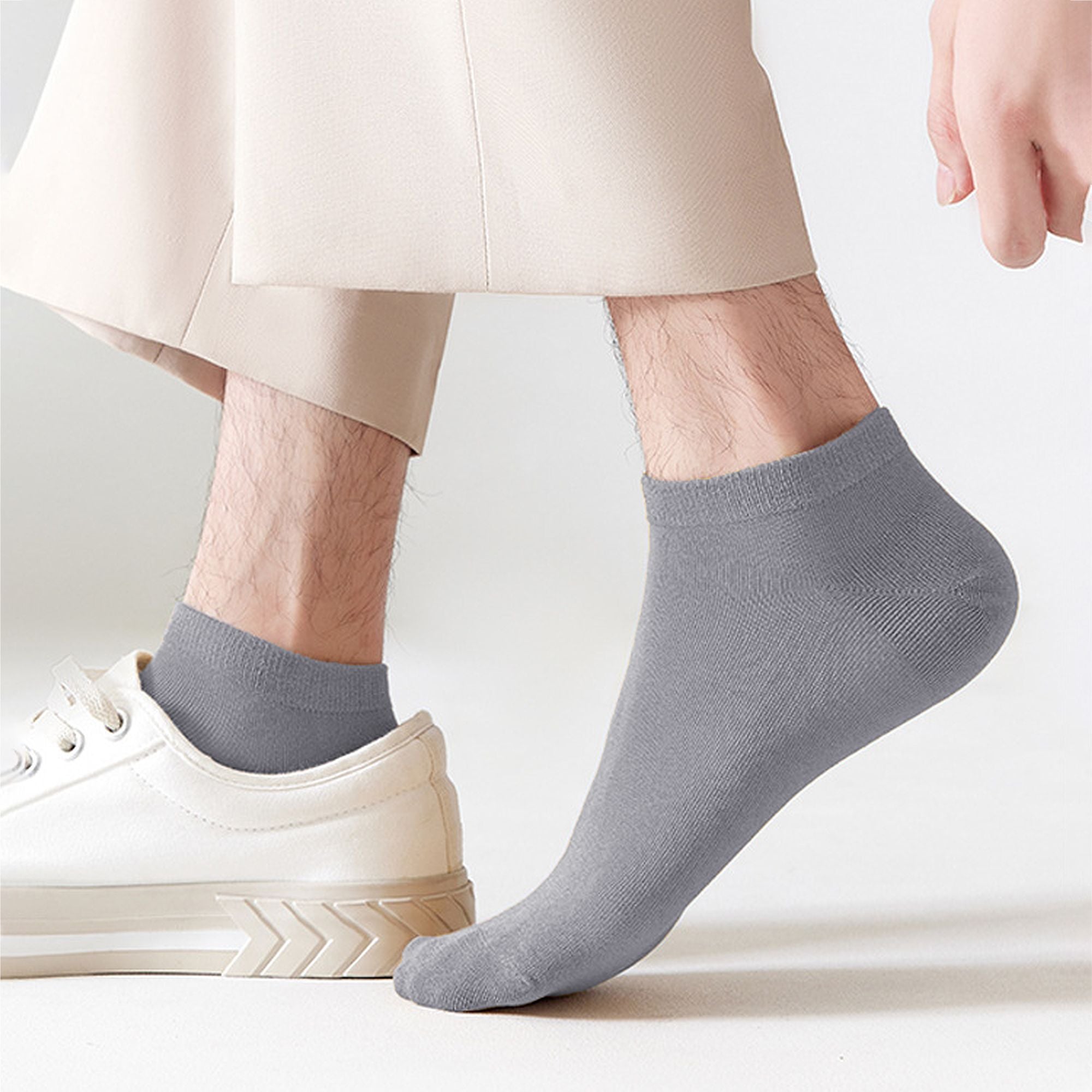 Anna-Kaci Men's Ankle - Length 6pk Comfort Casual Cotton Socks