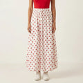 Anna-Kaci Women's Polka Dot Maxi Skirt Elastic Waist Flowy A Line Long Casual Lightweight Skirt
