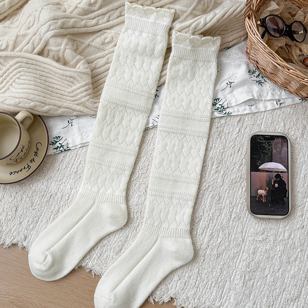 Anna-Kaci Women's 6pk Cable Knit Knee-High Socks - Warm Textured Socks for Casual Winter & Cozy Daily Wear