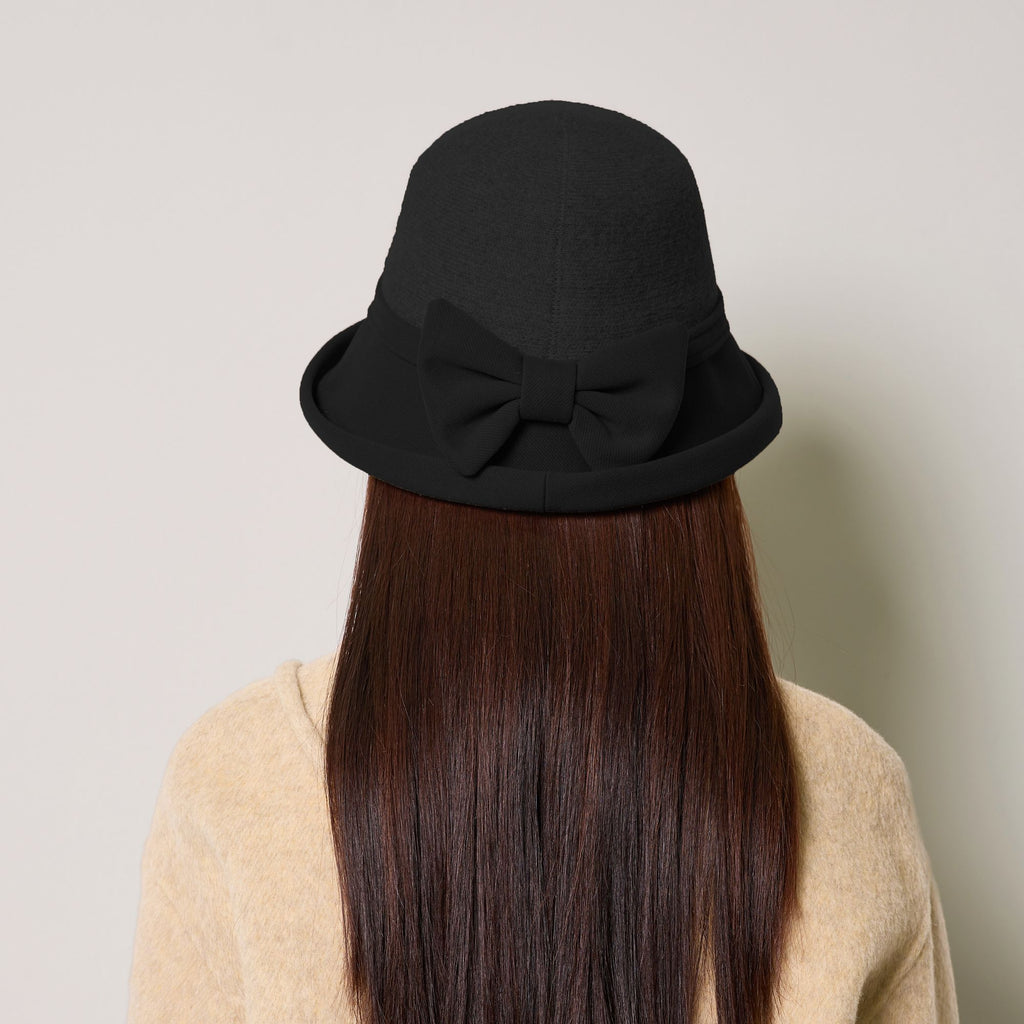 Anna-Kaci Women's Bow-Accented Cloche Hat