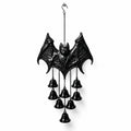 Halloween Metal Bat Wind Chime with Hanging Bells