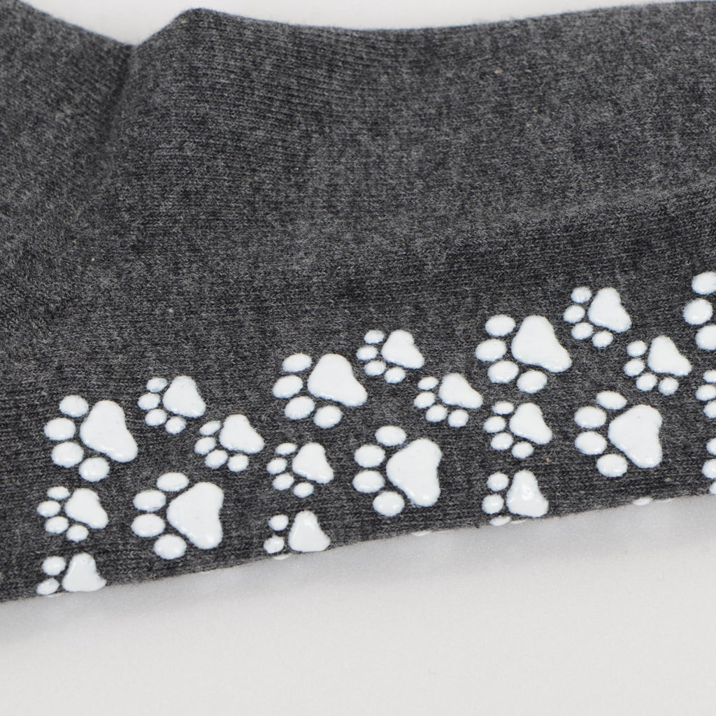 Anna-Kaci Women's Cat Face Grip Socks with Paw Print Anti-Slip Sole Soft Knit Ankle Socks for Home or Yoga 3-Pack