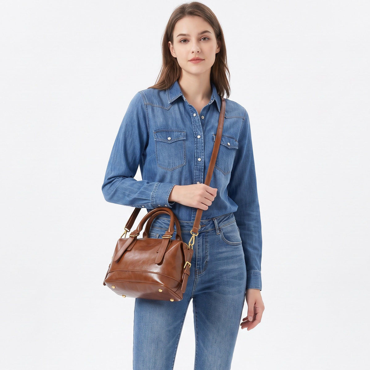 Mini Satchel Bag with Double Top Handles