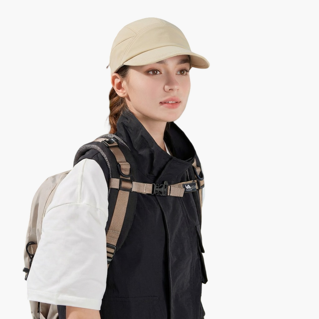 Anna-Kaci Women's Outdoor Baseball Cap with Hidden Chin Strap Breathable Sports Hiking Sun Hat Adjustable Fit