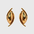 Women's 3D Oval Statement Earrings with 925 Silver Needles
