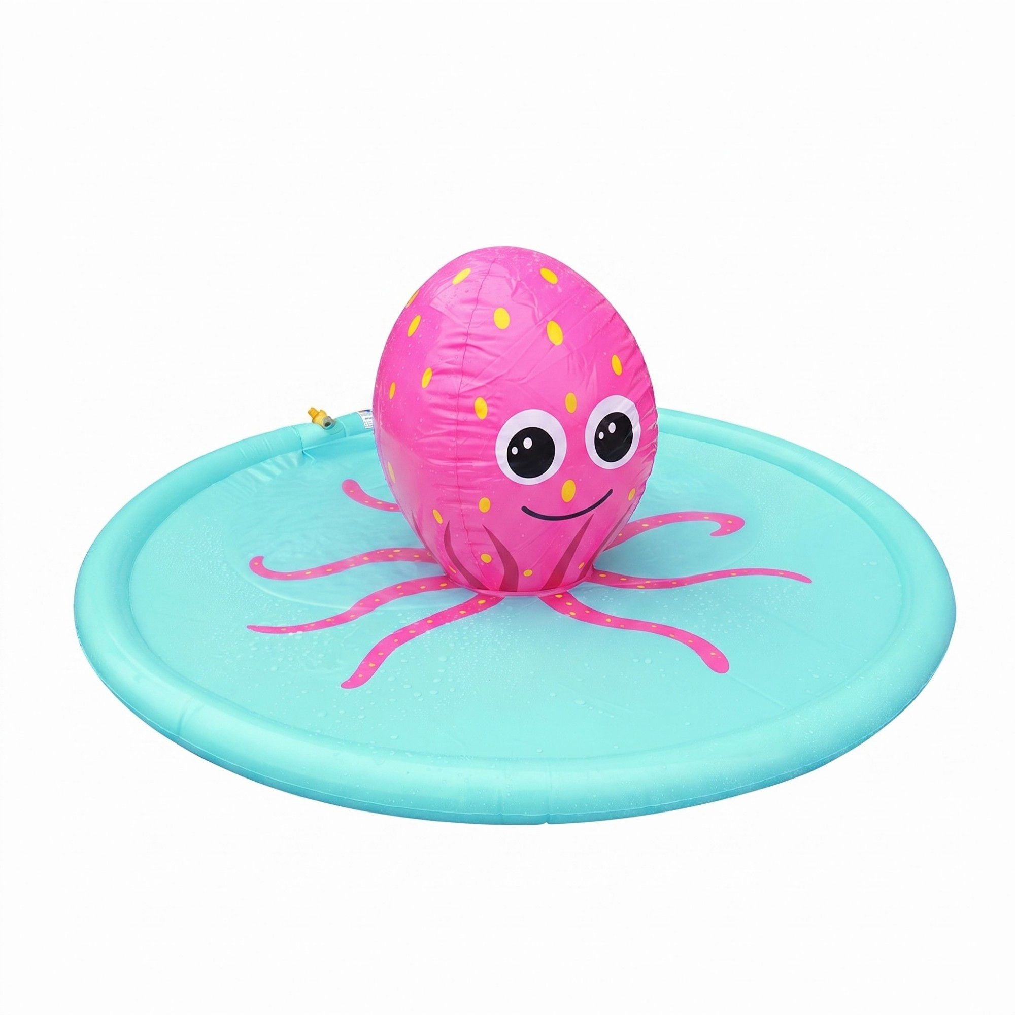 Kids Octopus Splash Pad Sprinkler Mat with Inflatable Center