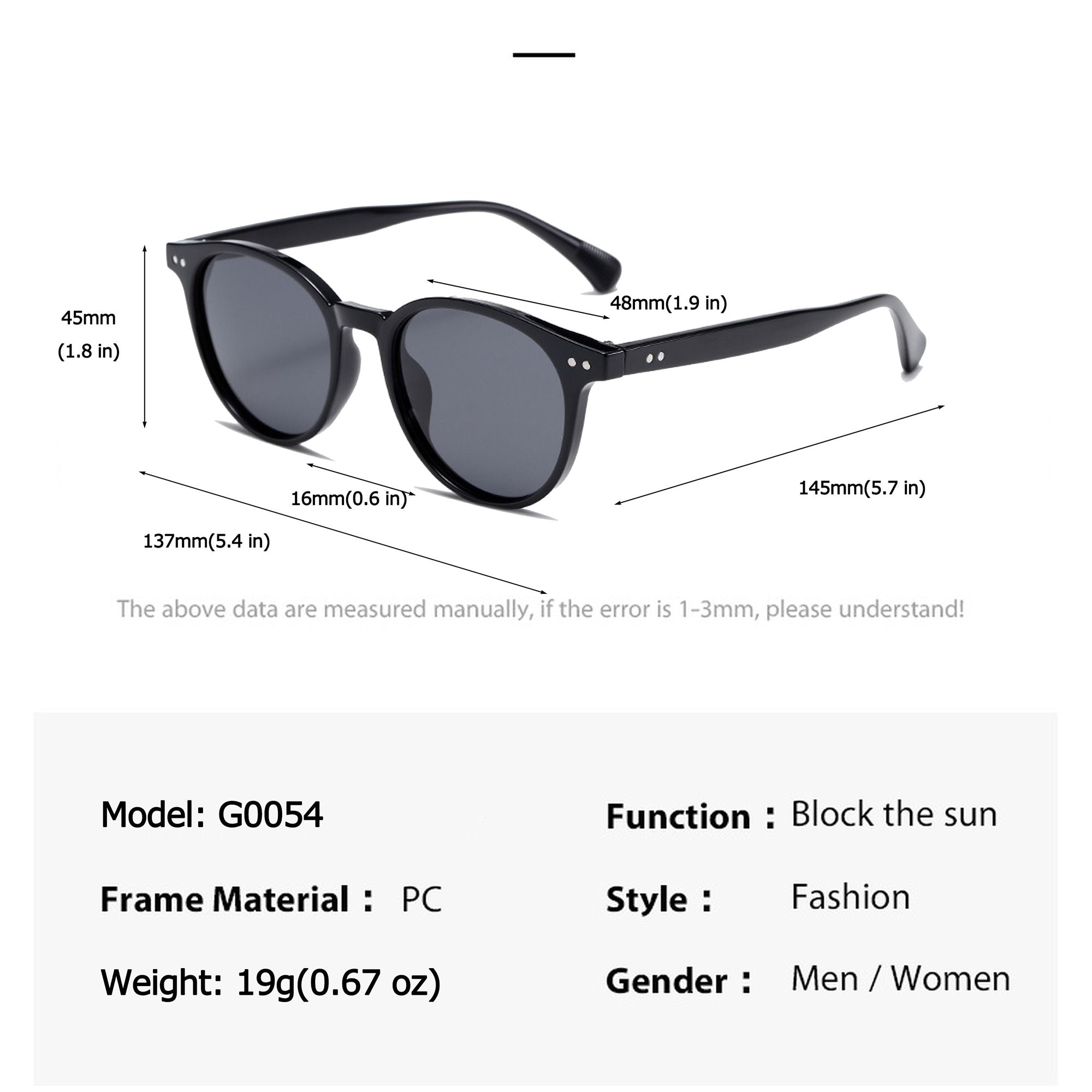 Anna-Kaci Women's Retro Round Cat-Eye Sunglasses