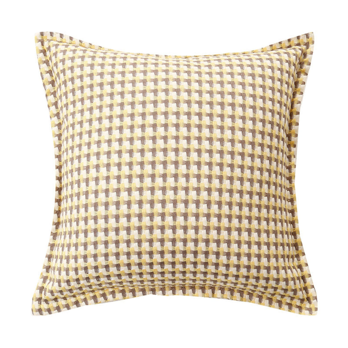 Houndstooth Woven Decorative Throw Pillow Cover Textured Square Cushion Cover with Hidden Zipper