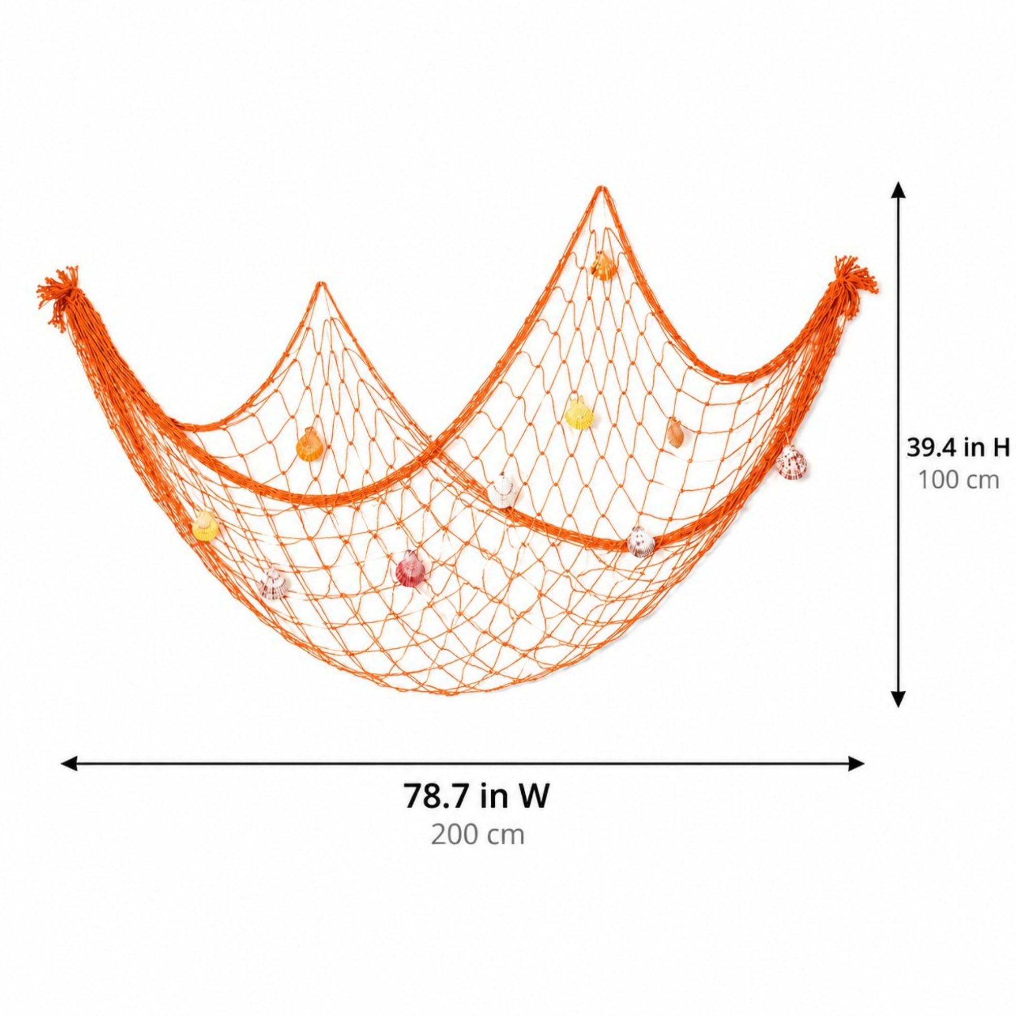 Decorative Fishing Net Wall Hanging Nautical Coastal Photo Display Decor