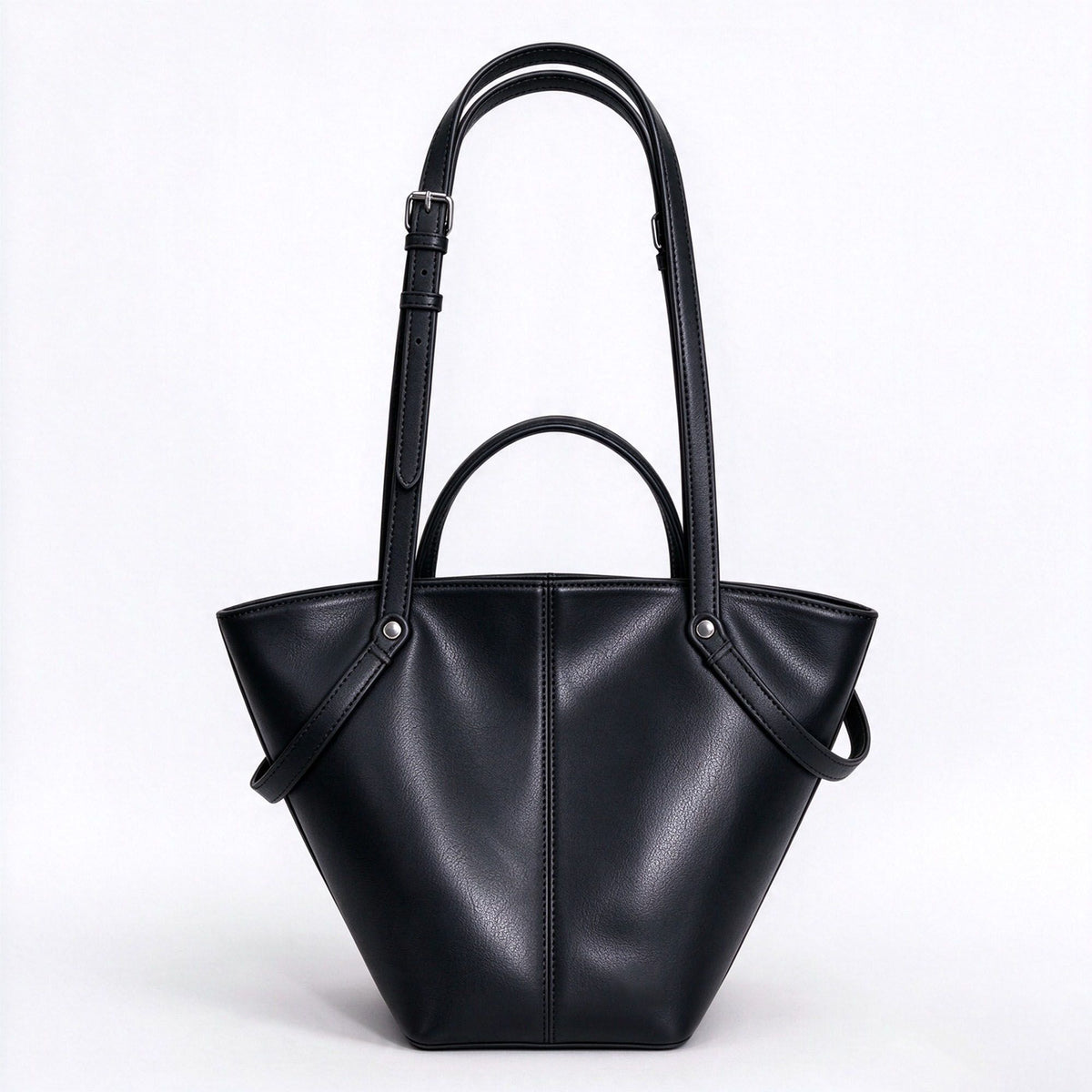Structured Tote Shoulder Bag with Adjustable Straps and Interior Pockets