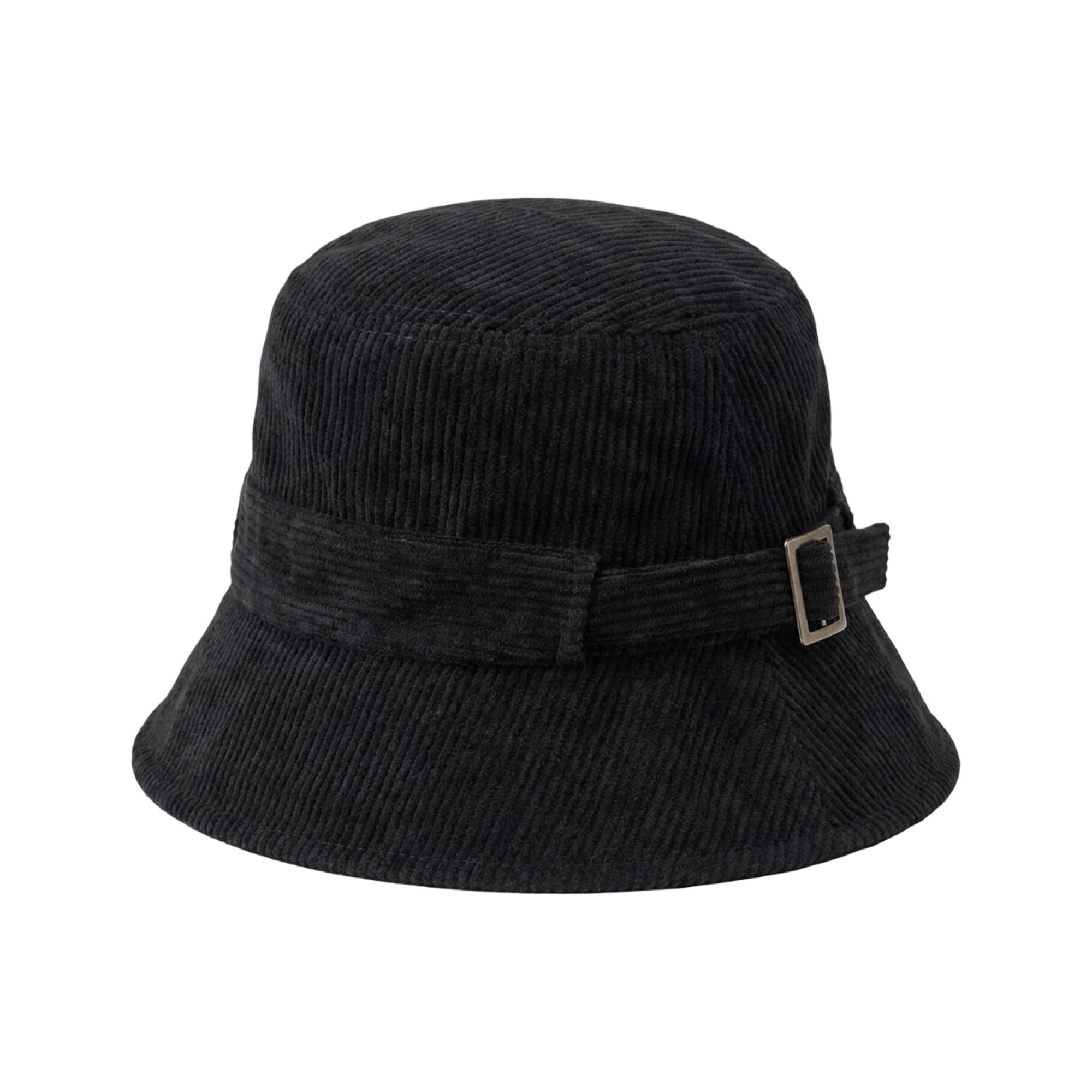 Sombrero de cubo de pana con detalle de banda de hebilla, sombrero informal de ala