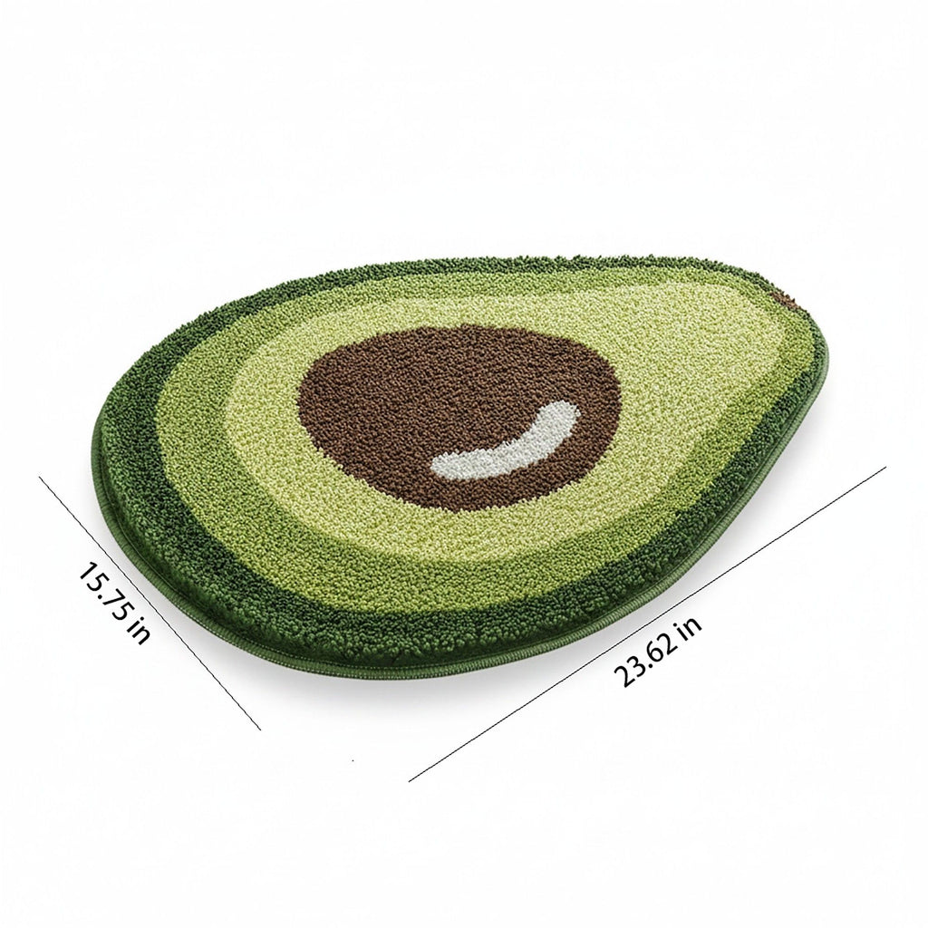Tufted Floor Mat with Fruit Inspired Design Non Slip Backing Soft Plush Decorative Kitchen Bathroom Rug