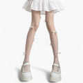 Anna-Kaci Women's Sheer Tights with Bow Accents and Polka Dot Embellishments