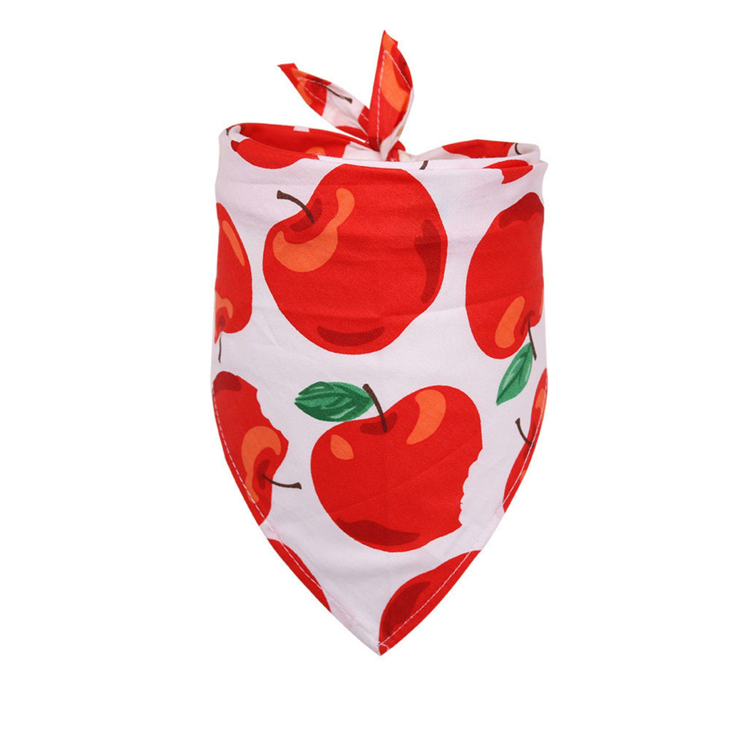 Fruit Print Pet Bandana, Soft Cotton Citrus Pattern Scarf Bib for Small Medium Dogs Cats