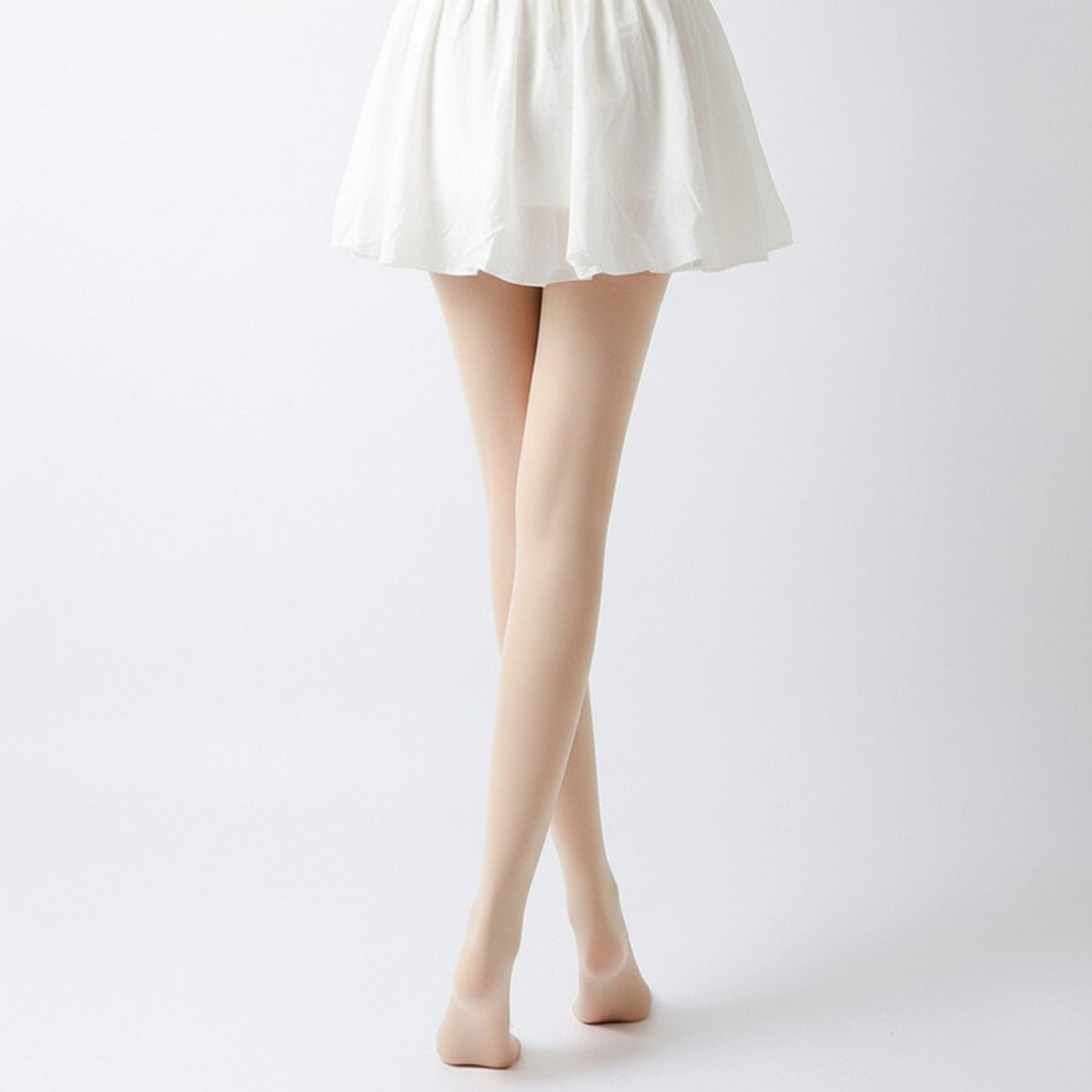 Anna-Kaci 2pcs Women's Light-Leg Fleece-Lined Pantyhose with Smooth Skinlike Finish Upgraded Anti-Snag Fabric for Warm Bare-Leg Coverage