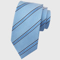 Anna-Kaci Men's Polyester Filament Tie with Striped Texture - Formal/Casual Necktie for Business, Weddings & Daily Wear