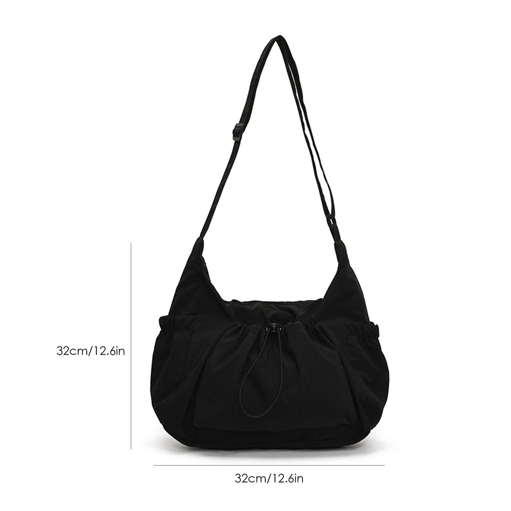 Lightweight Hobo Shoulder Bag with Adjustable Strap and Multiple Pockets