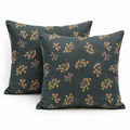 2-Piece Cotton Pillowcases with Floral Print Design for Bedroom, Soft and Cozy Bedding Set 17.7x17.7in