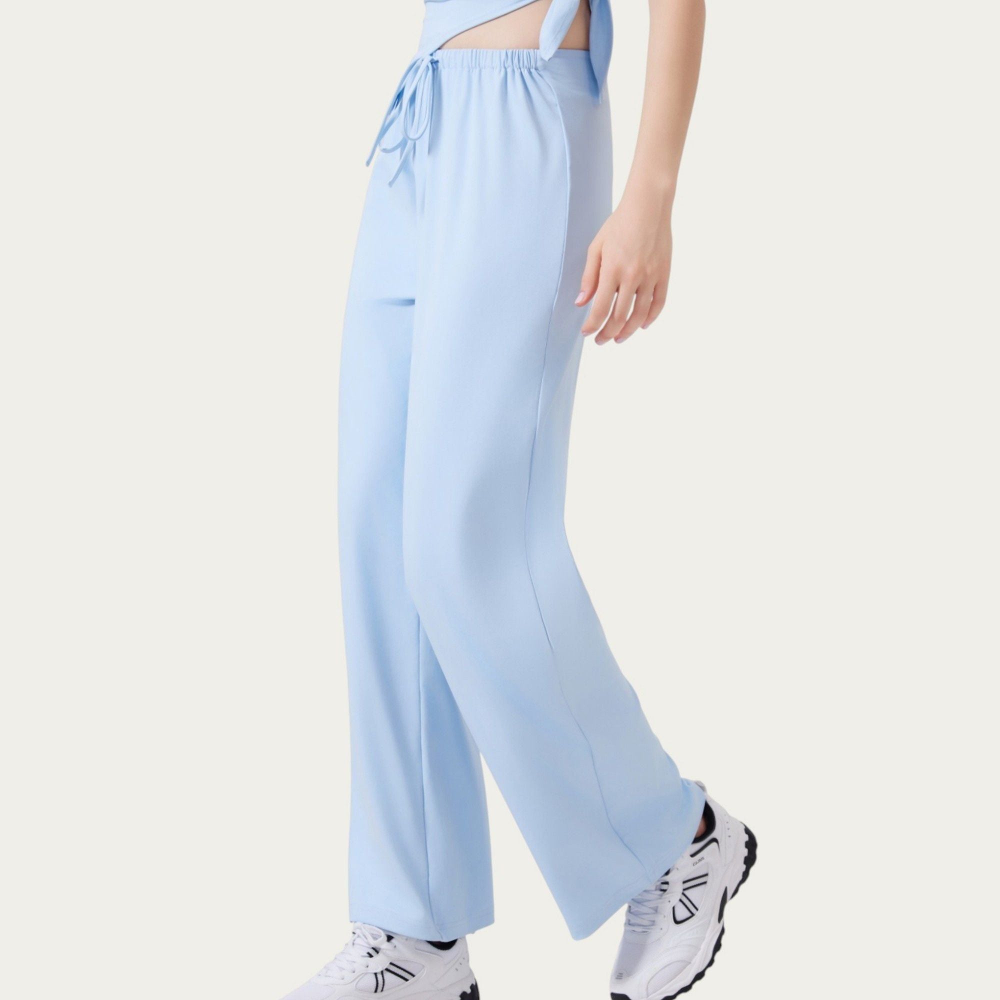 Anna-Kaci Active Women's High Waist Drawstring Wide Leg Sweatpants with Relaxed Fit
