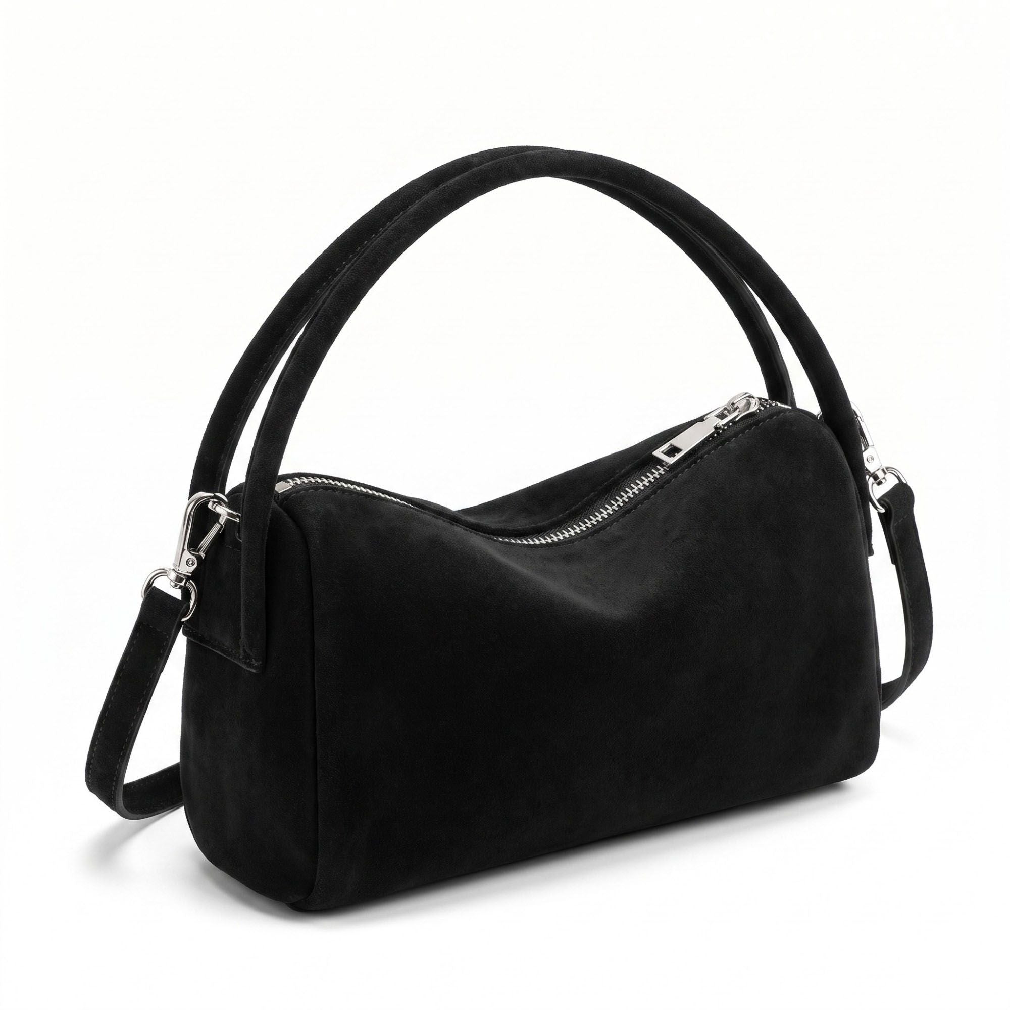 Structured Shoulder Bag with Dual Handles and Crossbody Strap 11.8x9.5x4in