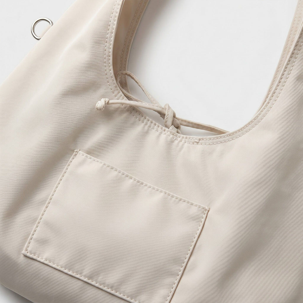 Hobo Tote Bag with Wide Shoulder Strap and Exterior Pocket 13.8x7.8x2.5in
