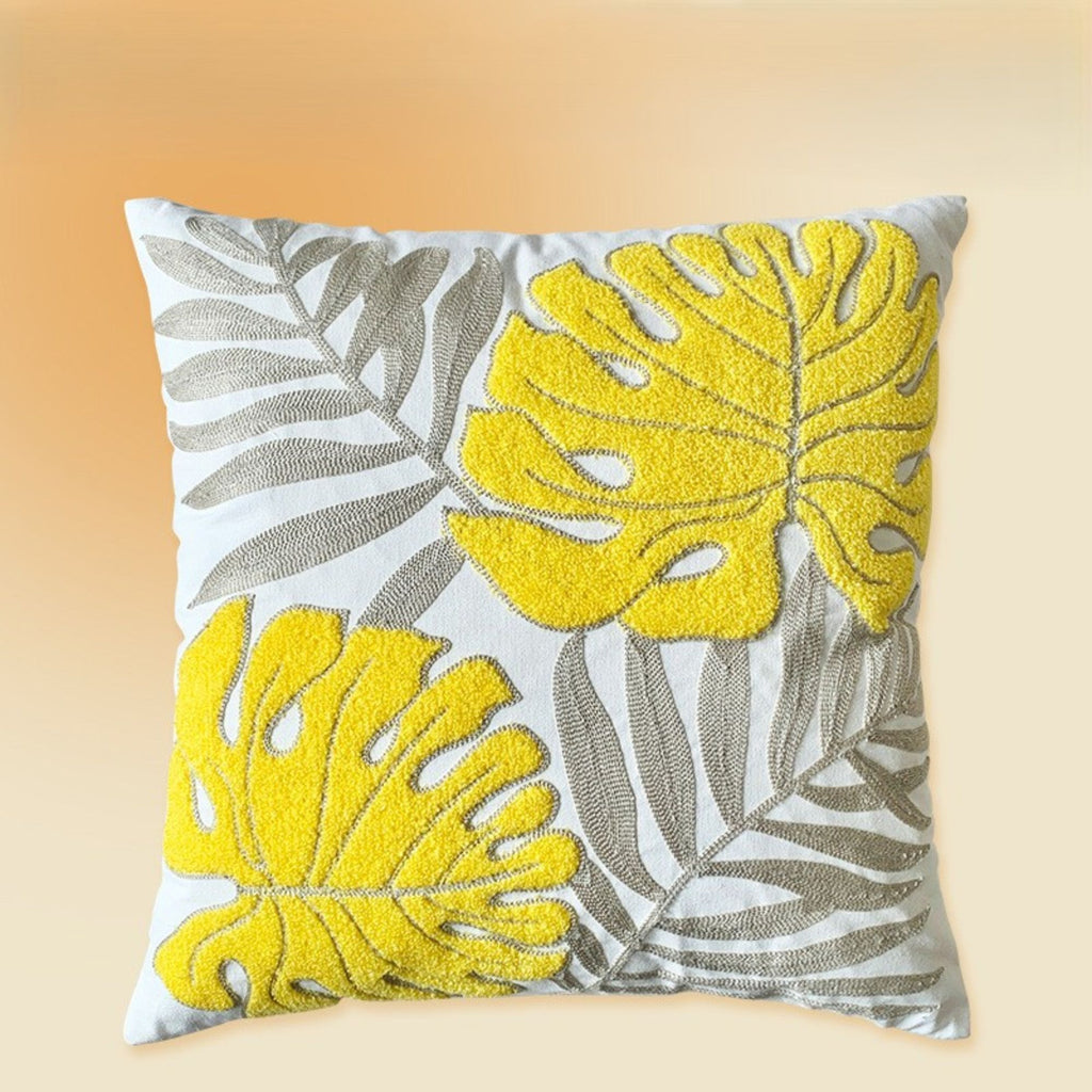 Canvas Throw Pillow 17.7*17.7 in Mixed Leaf Towel Design