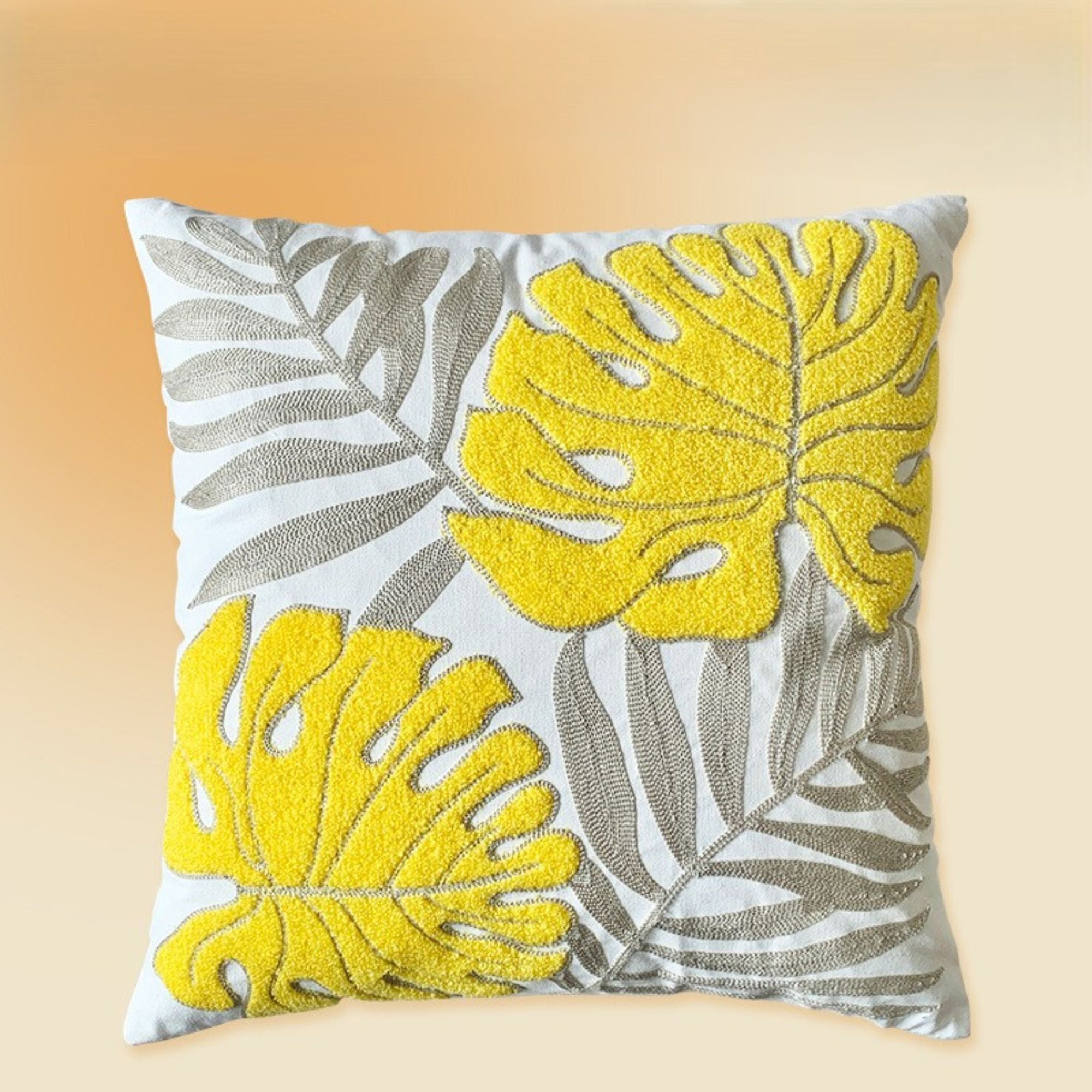 Canvas Throw Pillow 17.7*17.7 in Mixed Leaf Towel Design