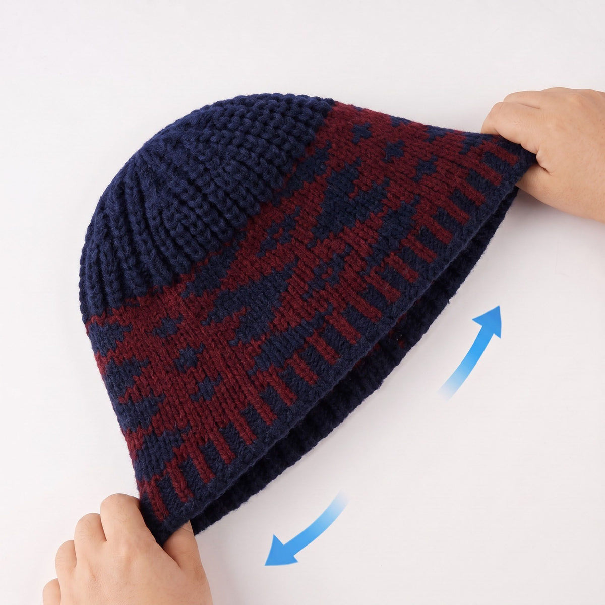 3 Piece Knit Winter Hat Scarf and Gloves Set with Geometric Pattern