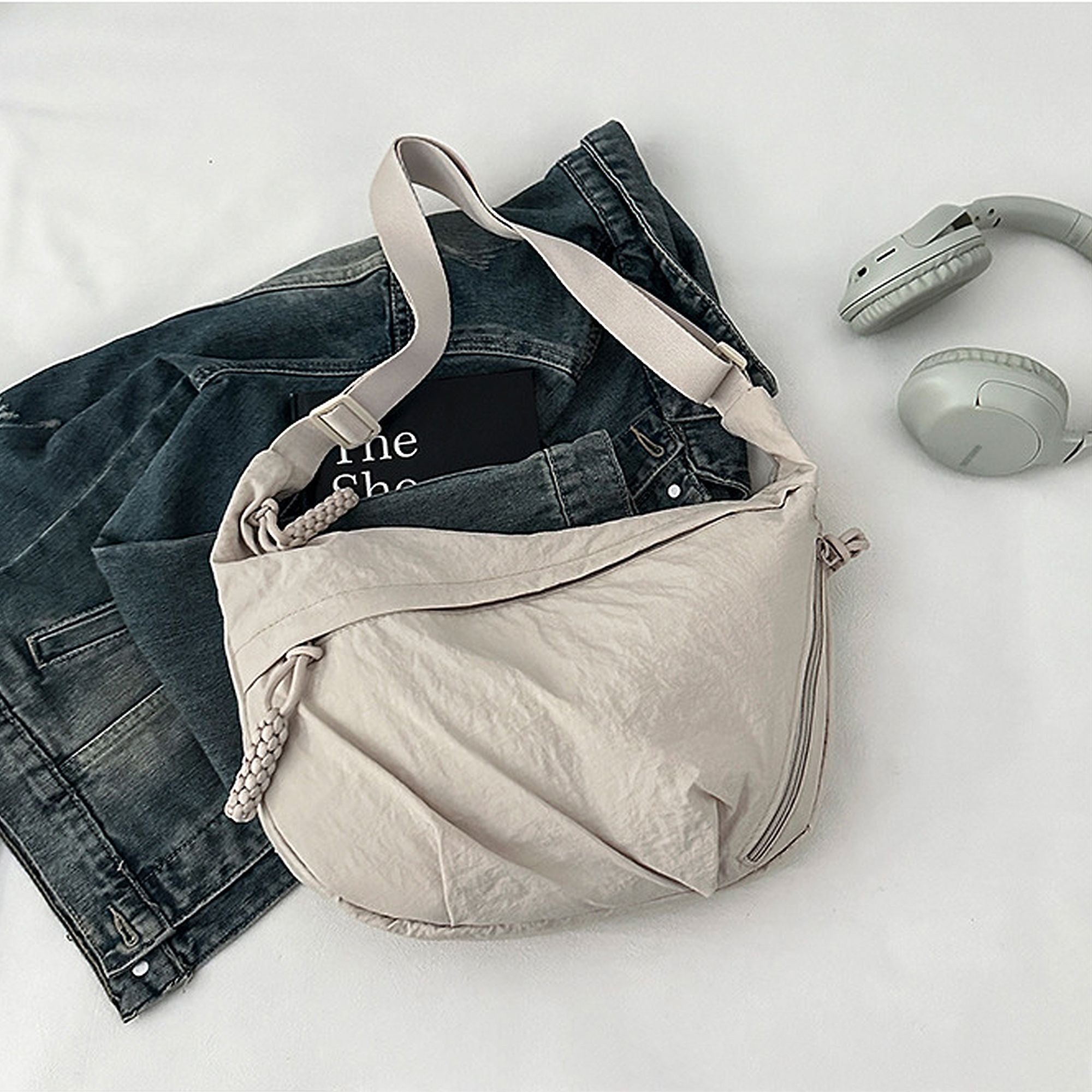 Anna-Kaci Women's Casual Canvas Hobo Shoulder Bag